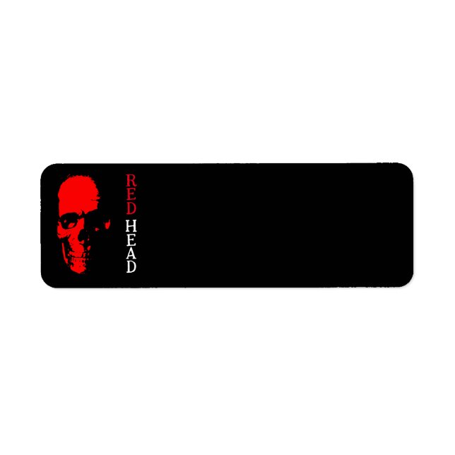 Etiqueta de dirección de devolución Red Head (Frente)