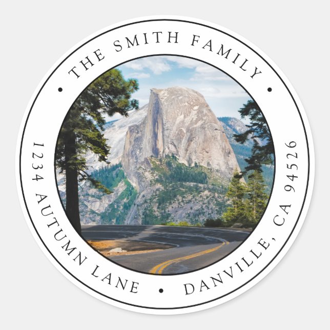 Etiqueta de dirección de devolución redonda person (Anverso)