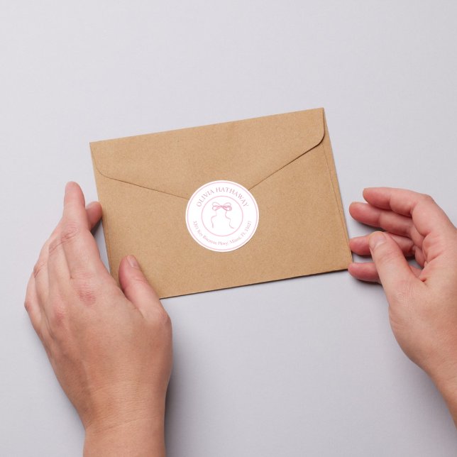 Etiqueta de dirección de devolución rosada de pleg (Subido por el creador)