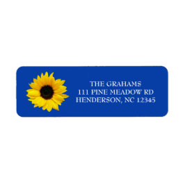 Etiqueta de dirección de devolución Royal Blue de 