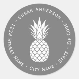 Etiqueta de dirección de devolución tropical de pi