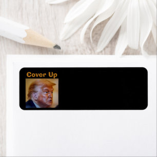 Etiqueta de dirección de devolución Trump/Encubrim