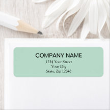 Etiqueta de dirección de devolución | Verde aguas 