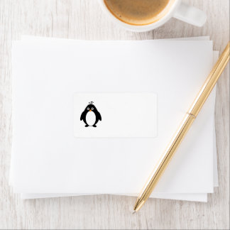 Etiqueta de dirección de diseño de pingüino