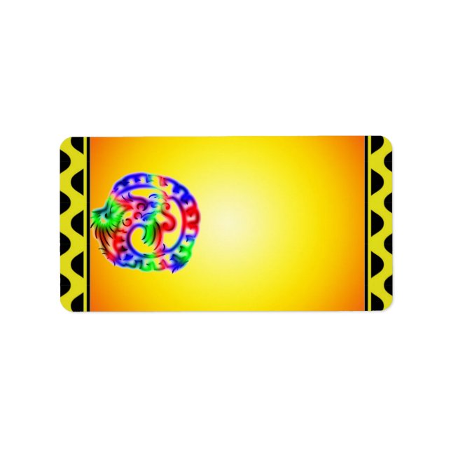 Etiqueta de dirección de dragón (Frente)