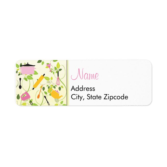 Etiqueta de dirección de ducha de cocina (Frente)