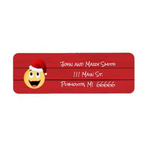 Etiqueta de dirección de Emoji de navidades
