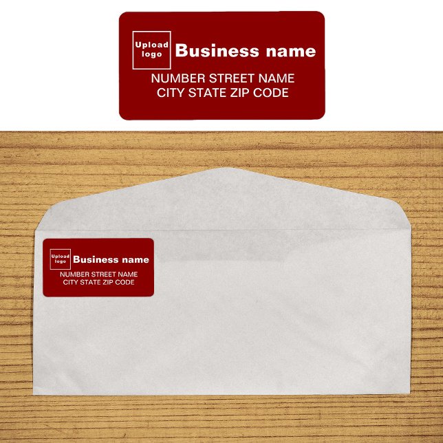 Etiqueta de dirección de empresa roja (Red business address label)