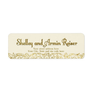 Etiqueta de dirección de encargo Shelley