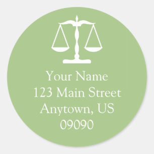Etiqueta De Dirección De Escalas De Justicia (Sage