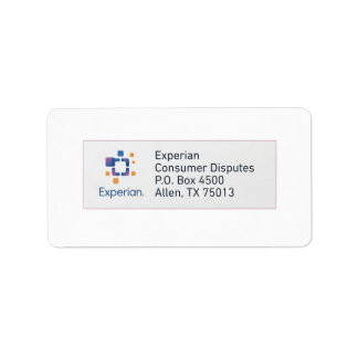 Etiqueta de dirección de Experian