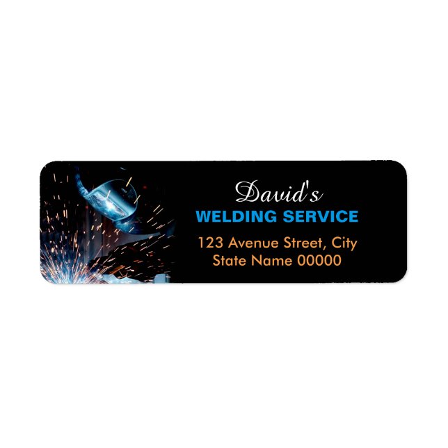 Etiqueta de dirección de fabricación de soldadura  (Frente)