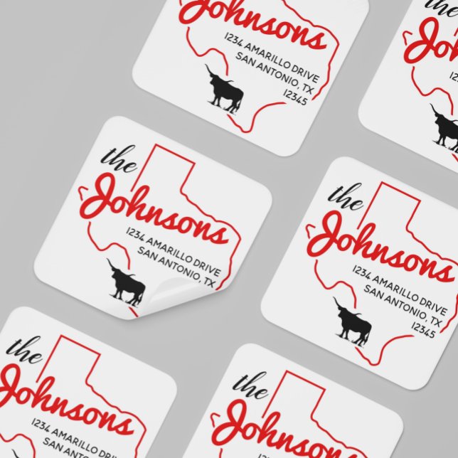 Etiqueta de dirección de familia Raider Red Texas  (Subido por el creador)