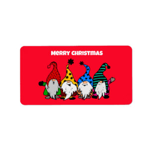 Etiqueta de dirección de Feliz Navidad Nomes