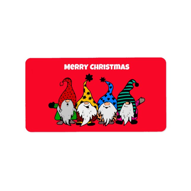Etiqueta de dirección de Feliz Navidad Nomes (Frente)