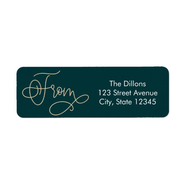 Etiqueta de dirección de festividad de bienvenida  (Frente)