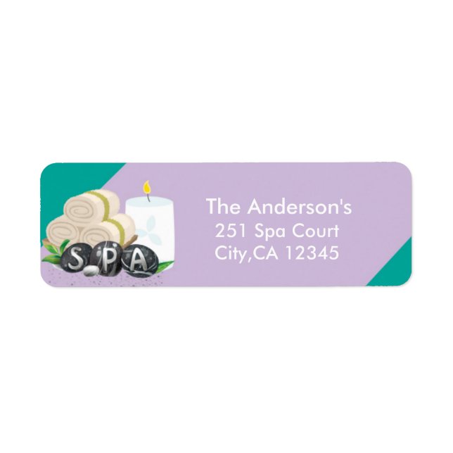 Etiqueta de dirección de fiesta de cumpleaños de b (Frente)