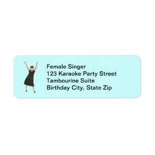Etiqueta de dirección de fiesta de cumpleaños de c