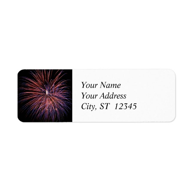 Etiqueta de dirección de Fireworks (Frente)
