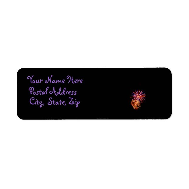 Etiqueta de dirección de Fireworks P3621 (Frente)