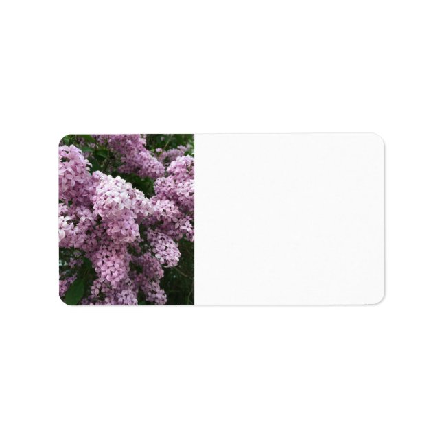Etiqueta de dirección de flor de Lilac (Frente)