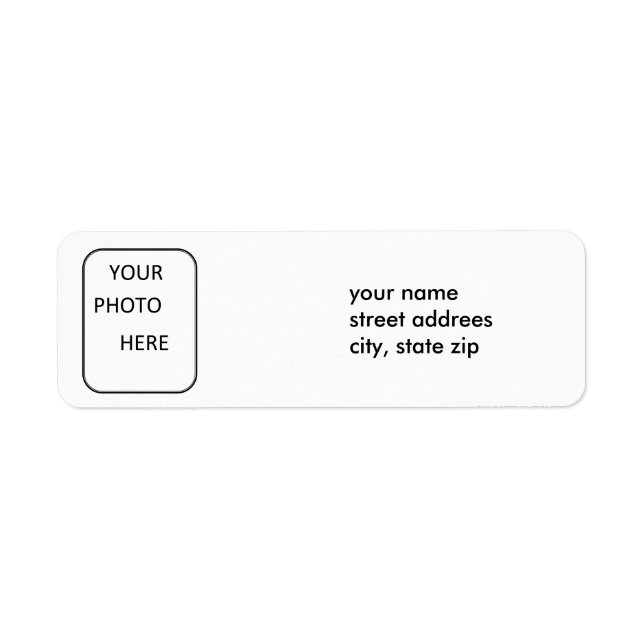 Etiqueta de dirección de fotografía familiar (Frente)