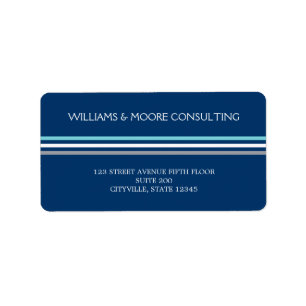 Etiqueta de dirección de franjas de moda