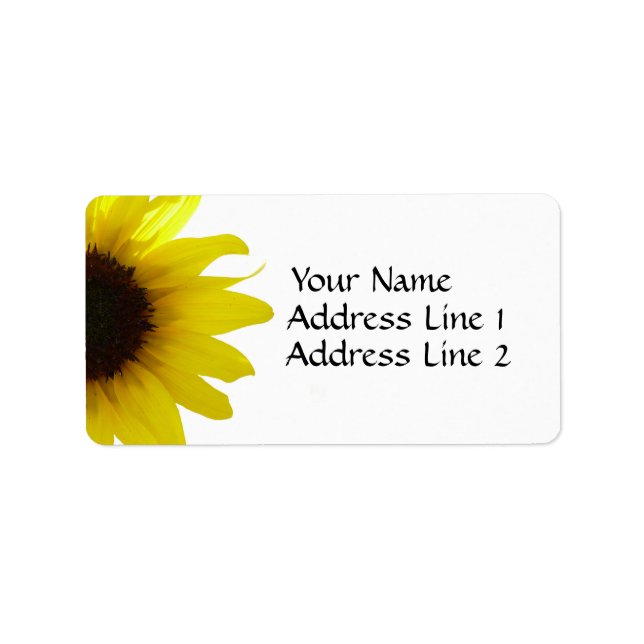 Etiqueta de dirección de girasol (Frente)