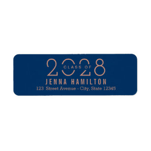 Etiqueta de dirección de graduación de COLOR EDITA