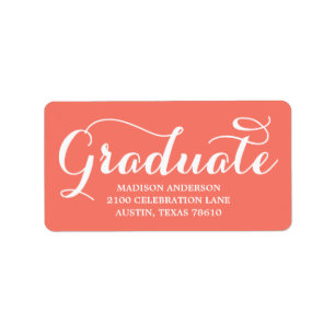 Etiqueta de dirección de graduación Graduación m