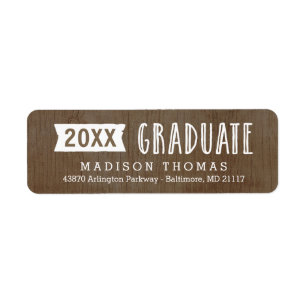 Etiqueta de dirección de graduación natural