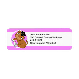Etiqueta de dirección de graduación Puppy 4
