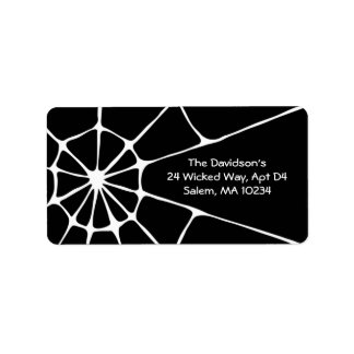 Etiqueta de dirección de Halloween Spiderweb