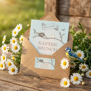 Etiqueta de dirección de Happy Easter