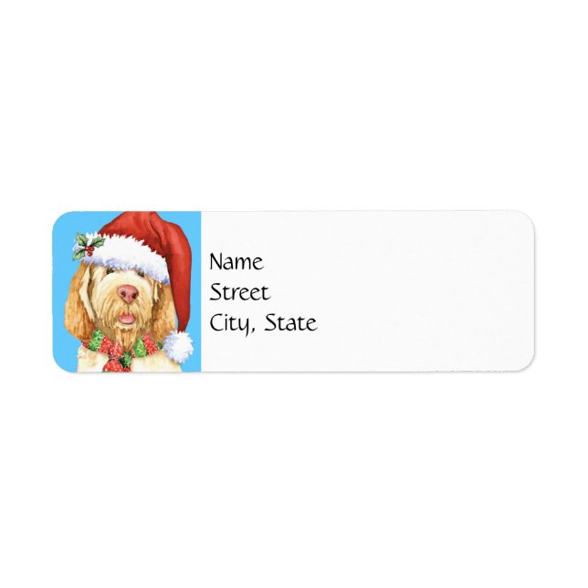Etiqueta de dirección de Happy Howlidays Spinone I (Frente)