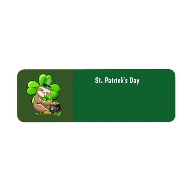 Etiqueta de dirección de Happy St. Patrick's Day S (Frente)