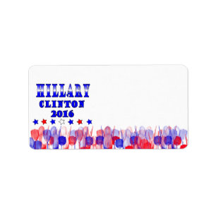 Etiqueta de dirección de Hillary Clinton 2016