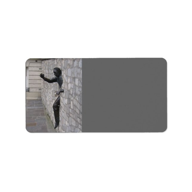 Etiqueta de dirección de hombre en París (Frente)