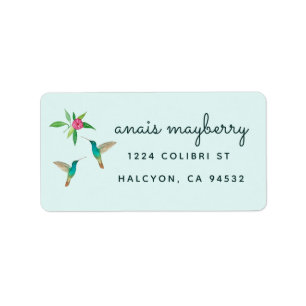 Etiqueta de dirección de Hummingbird