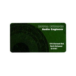 Etiqueta de dirección de ingeniero de audio