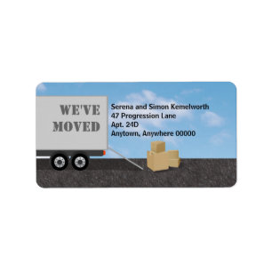 Etiqueta de dirección de Invitación móvil de empaq