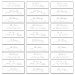 Etiqueta de dirección de invitada con caligrafía c