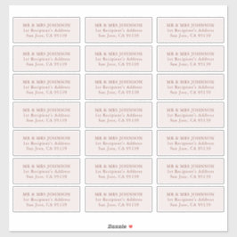 Etiqueta de dirección de invitado de boda 21 direc