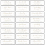 Etiqueta de dirección de invitado de boda de escri<br><div class="desc">La etiqueta de la dirección de adivinación del boda minimalista incluye el nombre del guión moderno y la dirección de fuente serif elegante en color oro editable,  sencillo y elegante. Ideal para un boda sencillo y moderno. Ver todas las piezas coincidentes de la colección</div>