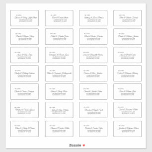 Etiqueta de dirección de invitado de caligrafía bl