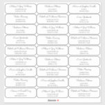 Etiqueta de dirección de invitado de MCM moderna d<br><div class="desc">Introduzca los nombres y la dirección de sus invitados para crear etiquetas de correo personalizado para enviar invitaciones. Esta dirección etiqueta a los pegatinas con letras de estilo modernista de siglo medio con los nombres de sus invitados en letras de guiones y sus direcciones en letras de impresión en bloque....</div>