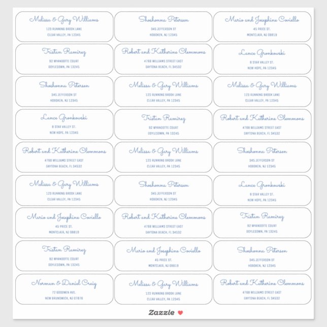 Etiqueta de dirección de invitado de MCM moderna d (Hoja)