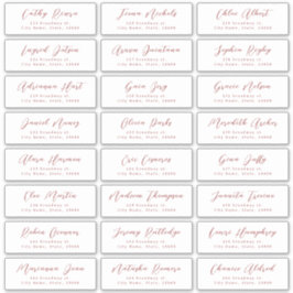 Etiqueta de dirección de invitado del boda de guio