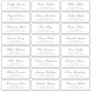 Etiqueta de dirección de invitado del boda de guió