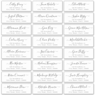 Etiqueta de dirección de invitado del boda de scri